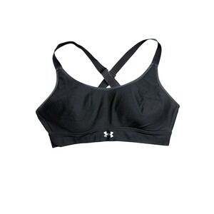 Under Armour Womens Black High Impact Sports Bra Molded Cups Fitted Small SM PCH